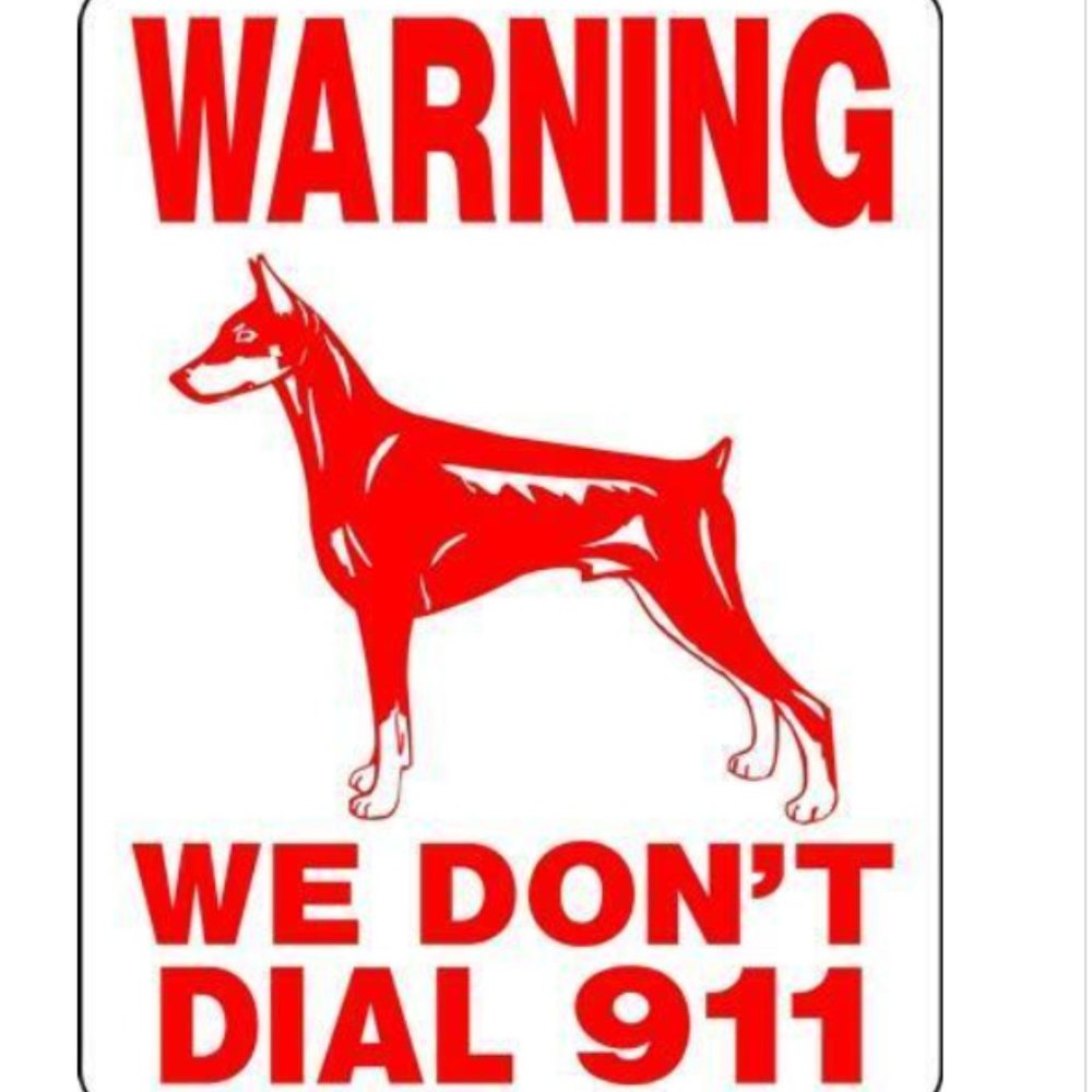 Doberman Pinscher 9"x12" Aluminum Sign